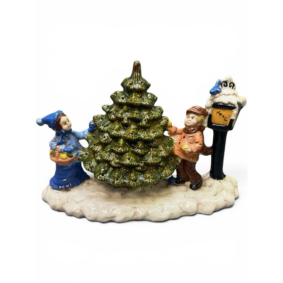 Star Mold Co. Other - Vintage Starr Mold Ceramic Christmas Tree Kids Decorating Light Up Figurine 14x9